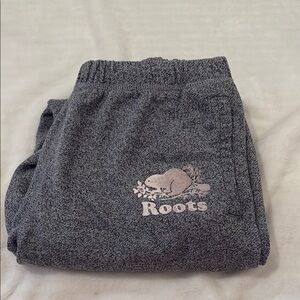 Roots Gray Joggers with Relaxed Fit and Elastic Waistband